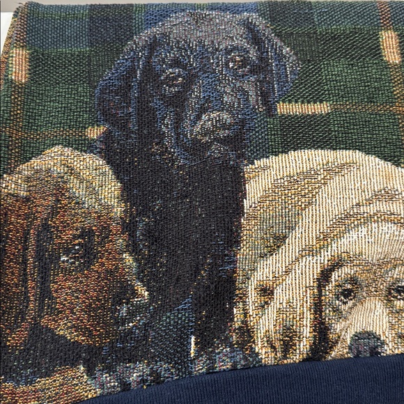 Sugar Street Weavers Puppy Lab Tapestry Pullover Vintage Sweater - Picture 7 of 7